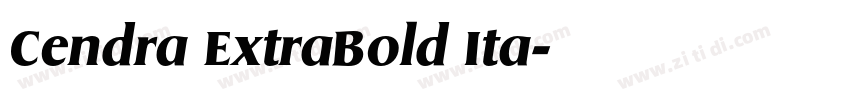 Cendra ExtraBold Ita字体转换